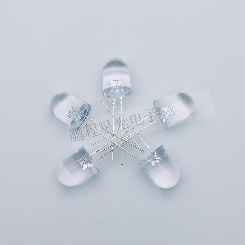 定 制F8圆头长脚灯珠暖白红蓝绿黄直插LED灯珠发光二极管