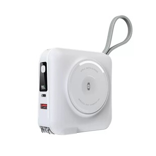 【3C认证可上飞机】充电宝15000毫安45W自带线AC插头磁吸移动电源