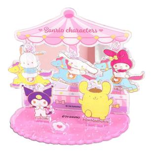 库洛米免烤胶画儿童三丽鸥伦堡画手工diy女孩玩具免考填色水晶画