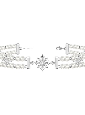 DOACH原创双层珍珠雪花项链