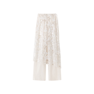 VIKTORIACHAN 26早春新品立体花朵搭片松紧腰灯芯绒长裤SOLSOL