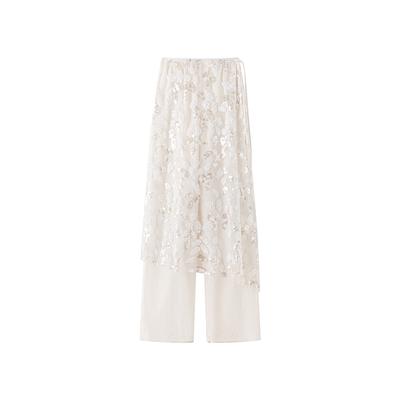 VIKTORIACHAN花朵灯芯绒长裤