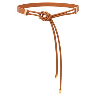 高级感小羊皮腰带女高档绑绳皮带真皮时尚饰装配西装连衣裙配饰秋