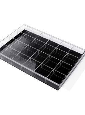 饰品收纳盒格盘透明亚克力格子分割盘珠宝首饰佛珠展示盒散珠配件