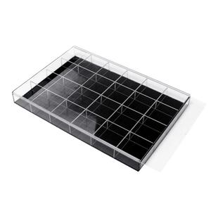 饰品收纳盒格盘透明亚克力格子分割盘珠宝首饰佛珠展示盒散珠配件