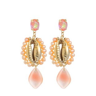 SPECIAL淡水珍珠海洋风个性贝壳耳饰耳环女复古耳钉2026新潮礼物