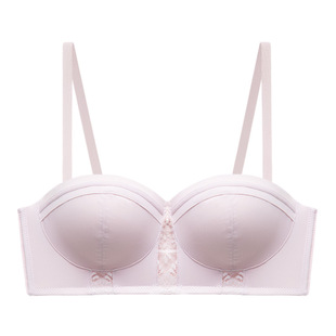 小胸聚拢内衣女半杯胸罩显大无钢圈平胸专用套装性感不空杯防下垂