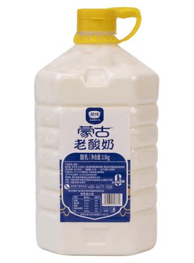 蒙纯无蔗糖5斤大桶老酸奶家庭装