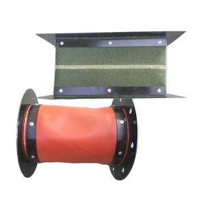 定制软风道风机软连接耐高温硅胶布伸缩空调口排烟防火帆布软接头