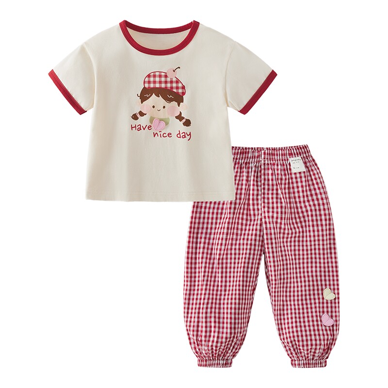 jellybaby女童夏季新款短袖T恤两件套