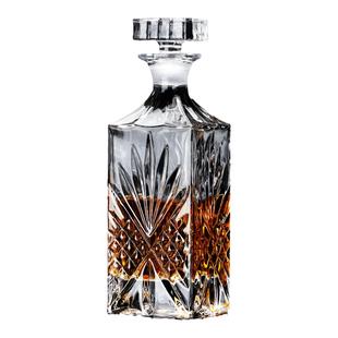 欧式奢华威士忌洋酒杯套装高档水晶玻璃洋酒瓶带盖酒樽醒酒器酒具