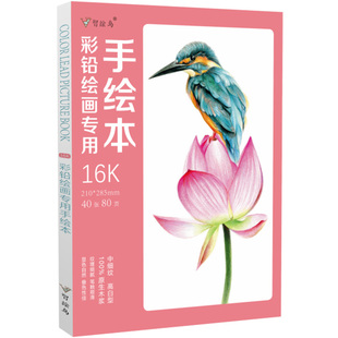 彩铅绘画专用手绘本16开 彩色铅笔画本画册纸 动漫漫画成人儿童填色上色画画图画本 绘画水粉速写素描本 美术生涂色画