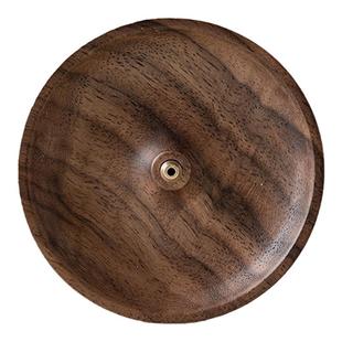 墨圆北美黑胡桃实木简约高级中式香座线香插家用线香炉薰香托禅意