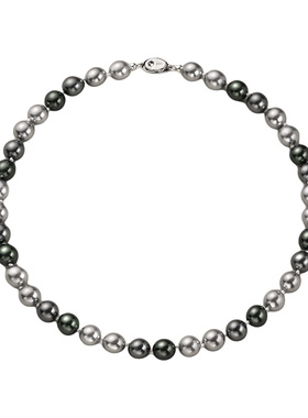 素图925银秋冬真多麻项链气质女