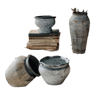 掬涵复古陶罐粗陶多肉花盆花瓶花器土陶罐瓦罐新中式干花插花摆件