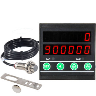 高速记米线速度一体表计数器转速同时显示双排显示计数线速度转速