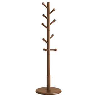 实木衣架落地卧室衣帽架家用简易挂衣架立式榉木挂衣杆室内挂包架