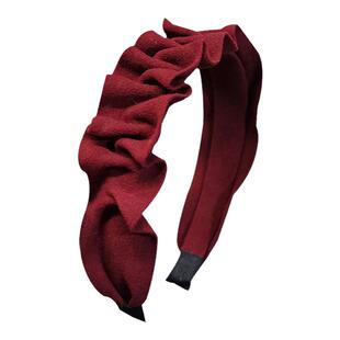 《红与黑》复古法式毛绒呢发箍发带超仙宽边压发lolita气质绝美