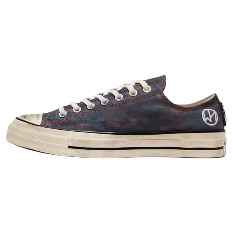 Converse 1970s匡威联名帆布低帮板鞋耐磨做旧脏脏鞋男女款迷彩黑