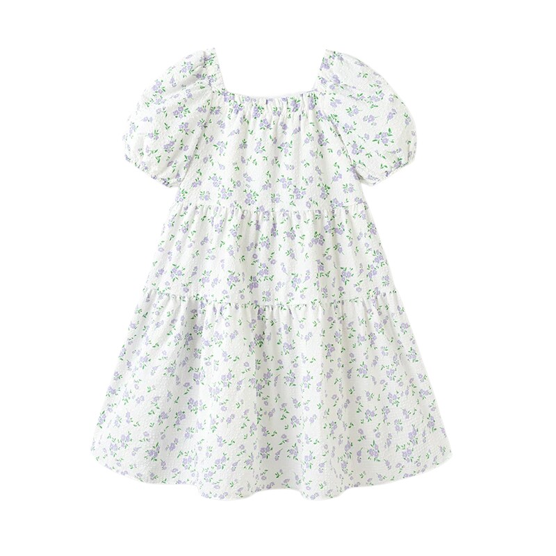 巴拉巴拉女童连衣裙大童纯棉公主裙儿童碎花裙子夏装夏季新款童装