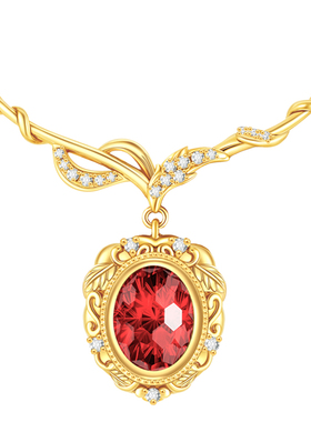 Songette「浆果」红刚玉纯银项链