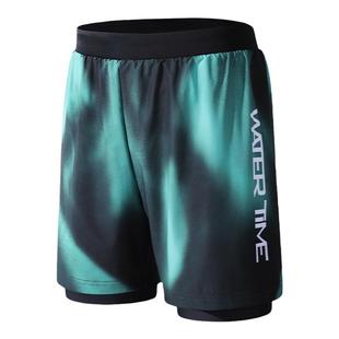 WaterTime男士泳裤双层防尴尬速干冲浪沙滩裤2026新款温泉游泳裤