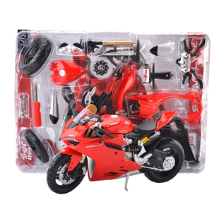 杜卡迪机车1 12美驰图组装杜卡迪1199川崎拼装仿真男孩摩托车模型