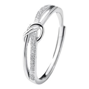 S925银繁星戒指女轻奢高级感银饰开口可调节时尚食指素圈小众饰品