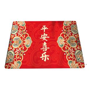 大江入户门地垫马年家用新中式进门脚垫喜庆红色门口出入平安地毯