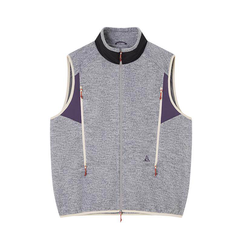 又见高山MetaMount AR 立领隐藏口袋拼接羊毛混纺马甲背心新品