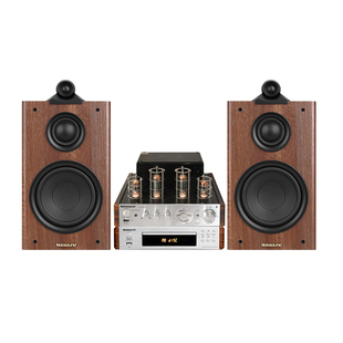 诺普声MS-10D 三分频鹦鹉螺hifi胆机音响组合电子管6.5寸书架音箱
