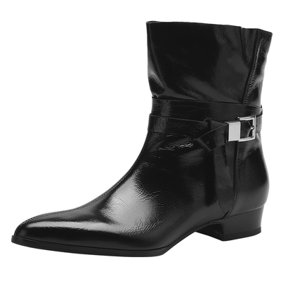 妙丽真皮马丁靴女巨好看时装短靴