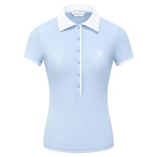 新款高尔夫球服装女士短袖T恤POLO衫防走光短裙运动速干衣服套装
