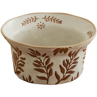 肆月特别好看的饭碗家用日式粗陶复古小碗高级感米饭碗设计感单个