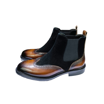 切尔西靴冬季保暖加绒英伦皮靴