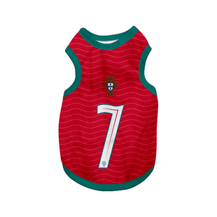 2026世界杯葡萄牙队服C罗球衣宠物背心狗狗猫咪衣服大中小防掉毛