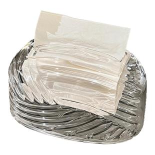 高颜值编制纹纸巾盒客厅家用茶几高档抽纸盒餐巾纸盒子创意纸抽盒