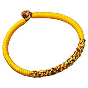 黄色手绳聚财气转运金刚结编织红绳男款女士手链绳手工编织绳