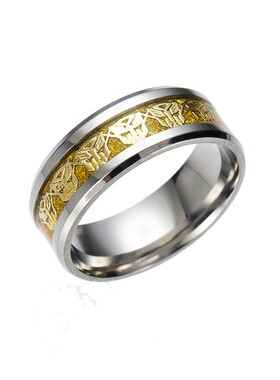 北欧风大号男士不锈钢钛钢戒指13