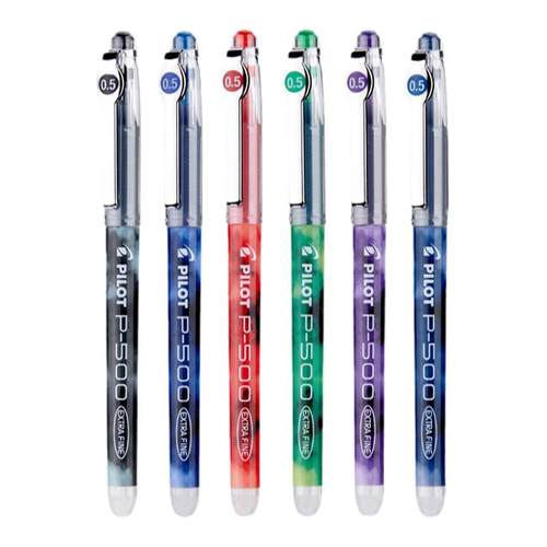 日本Pilot百乐中性笔P500学生中高考试笔专用金标系列P50全针管蓝红大容量水笔刷题黑笔0.5mm官方旗舰店P700