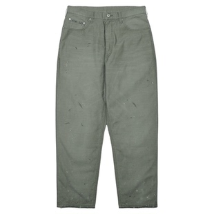 现货MADNESS SLUBBY DIRTY WIDE PANTS 泼墨做旧休闲裤余文乐26AW