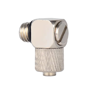 气动微型弯通快拧接头M-3HL-4气嘴铜/铁/SUS303不锈钢材质接头