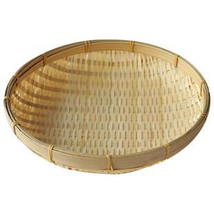 竹编果盘家用馒头筐竹簸箕田园水果盘子客厅无漆手工竹篮子竹制品