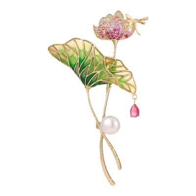 【紫罗兰正版】紫风荷胸针