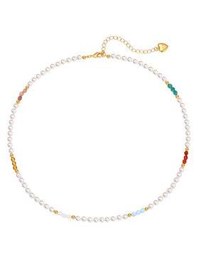 明星同款Onchic珍珠项链天然水晶