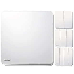 西门子开关插座睿致炫白色家用86型USB一开双控暗装五孔空调面板