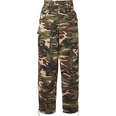 【38开门红】Andersson Bell 女迷彩格子布直筒工装裤休闲裤