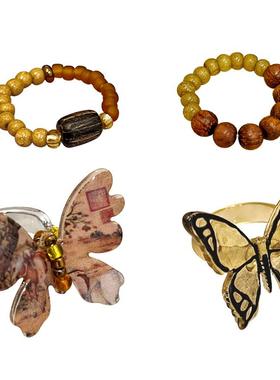 新中式国风设计蝴蝶戒指