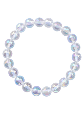 梦幻天然白水晶闪光石手链女