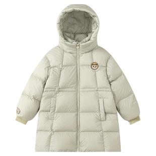 笛莎官方童装女童羽绒服加厚冬季新款大童女孩儿童中长款洋气外套